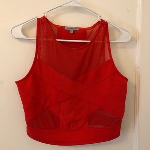 Red crop top